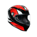 KASK AGV K6 K-6 HYPHEN BLACK/RED/WHITE