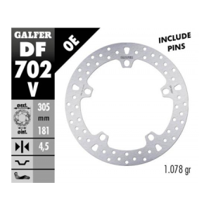 GALFER TARCZA HAMULCOWA 305MM BMW