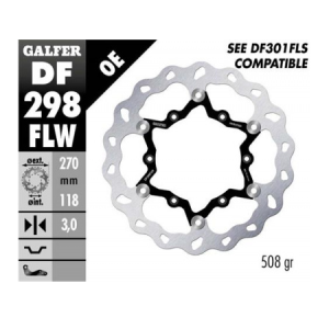 GALFER TARCZA HAMULCOWA PRZÓD 270MM YAMAHA YZ F 2016-