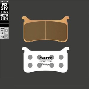 GALFER KLOCKI HAMULCOWE SINTERED RACING HONDA