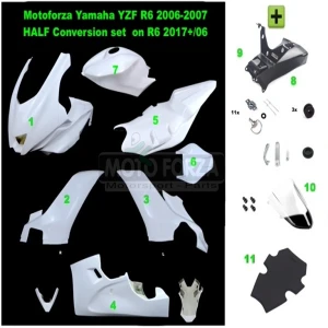 OWIEWKI MOTOFORZA YAMAHA R6 06-07