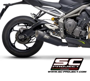TŁUMIK SC-PROJECT SC1-R TITANIUM MATT BLACK STREET TRIPLE 765 S - R - RS (2020 - 2022)