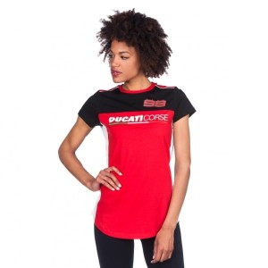 GP T-SHIRT DAMSKI DUCATI DUAL LORENZO RED